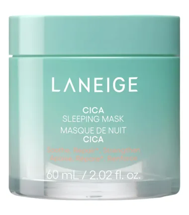 LAN Cica Sleeping Mask with Centella Asiatica for Moisture Barrier Support